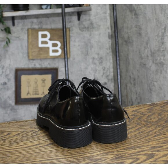 A New Day Womens Lace Up Platform Oxford Loafers Black 11M - Picture 4 of 6
